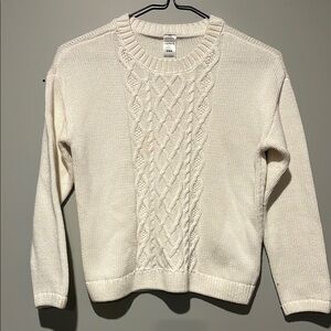 Cream Cable Knit Sweater